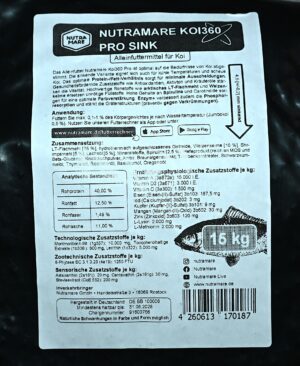 Nutramare Koi360 Pro Sink 15 Kg 4,5mm